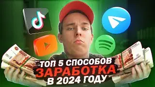 ТОП 5 Лучших СПОСОБОВ ЗАРАБОТКА с НУЛЯ в Интернете в 2024 ГОДУ!