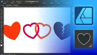 How to Draw a Heart Shape Affinity Designer V2 Tutorial