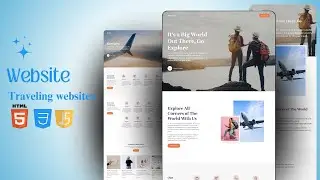 Traveling Website Design: HTML, CSS & JS (Free Source Code)