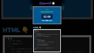 Stopwatch ⏱️ using HTML CSS JavaScript 