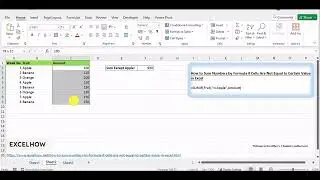 How to Sum Numbers by Formula if Cells Are Not Equal to Certain Value in Excel