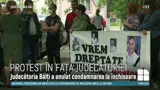 Protest la Judecătoria Bălți. Rudele tânărului din Elizaveta împuşcat mortal de un carabinier