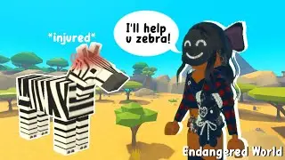 I became a RANGER to search for ENDANGERED animals 🦓 ~Roblox Endangered World | Ziki