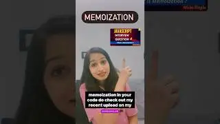 Memoization in JavaScript 🔥🔥 