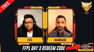 FFPL DAY 3 REDEEM CODE FREE FIRE | FREE FIRE REDEEM CODE TODAY | FFPL REDEEM CODE | FF NEW EVENT