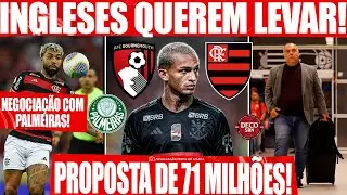 PREOCUPAÇÃO DE STAFF DE GABIGOL EM NEGOCIAÇÃO COM PALMEIRAS! BOURNEMOUTH INTERESSADO EM WESLEY!