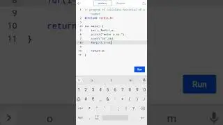 program to calculate factorial of a number 