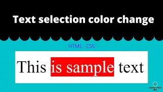 How to change text selection color in html