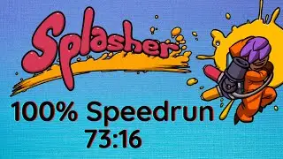 Splasher - Gotta Catch'em All (100%) Speedrun in 73:16 | Platinum Medal [PS5]