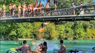 Bern Aare || Swimming in Switzerland🇨🇭 How to get to Martsili || Swiss Beach || Travel Guide