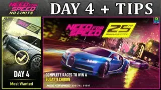 NFS No Limits | Day 4 + TIPS - Bugatti Chiron | NFS 25th Anniversary Event