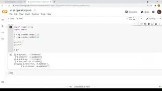 Python Shorts - @ operator for matrix multiplication in Numpy and PyTorch