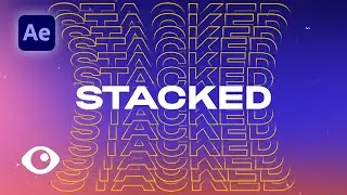 Stacked Repeated Text Animation | Adobe After Effects Tutorial