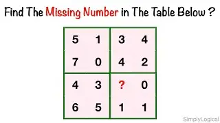 Find The Missing Number in The Table Below ? || Maths Puzzle