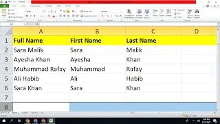 Remove first or last name from full name IN EXCEL | No Formula-Separate First Name & Last Name.