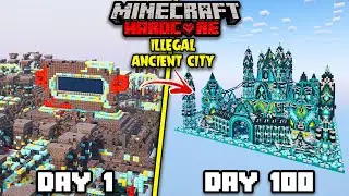 I Survived 100 Days On ILLEGAL Ancient City in Minecraft Hardcore