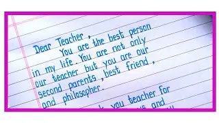 Teachers Day Card  Writing/Teacher Day 2024/Teachers Day Letter In English/Thank you Teacher