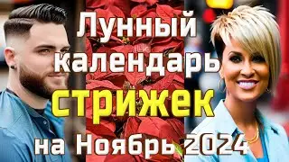 ЛУННЫЙ КАЛЕНДАРЬ СТРИЖЕК НА НОЯБРЬ 2024 💇 БЛАГОПРИЯТНЫЕ  И НЕБЛАГОПРИЯТНЫЕ ДНИ.