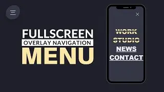 How To Create Fullscreen Overlay Navigation Menu Using Html & Pure CSS