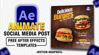 Animate Social Media Post in After Effects | Tutorial for Beginner #aftereffects