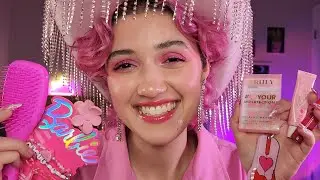 ASMR Friend Gets You Ready for the Barbie Movie 🎀 (fast and aggressive, personal attention, grwm)