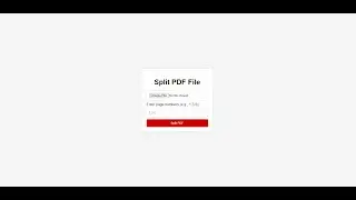 WEB APP Google Sheets | Split PDF