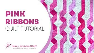 Quilt Tutorial: Swirling Pink Ribbon Quilt | beginner friendly project