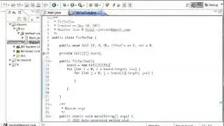 Java Tic Tac Toe Board Program: 2D Array: Tutorial