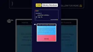 CSS sticky Navbar using HTML CSS #shortsfeed #shorts #header #learnhtml5andcss3 #coding #viralshorts