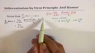 Derivative of sin x using First Principle MCV4U