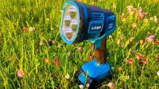 Rechargeable(acb Makita)bright HEIMERDINGER flashlight for work and hiking.Overview with disassembly