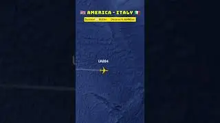 America to Italy  flight route map live aeroplane timeline | flight path