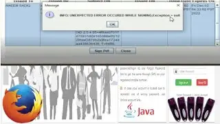 Unexpected error during signing null in EPFO unified portal DSC KYC approval