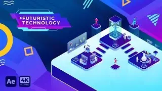 Futuristic Technology Isometric After Effects Template Videohive 34598980