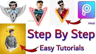 PicsArt | Easy Tutorials Step By Step In Hindi | Glowing Triangle Editing | MRF Technical Facility.