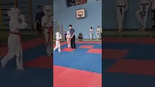 Удар ногой в падении-каратэ Киокушин. Twisted leg punch in karate. 