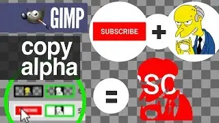 Copy Alpha from Layer to Layer in GIMP (Transparency COPY-PASTE) Quick