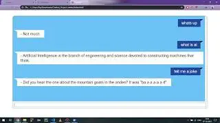 Chatbot Project Using Machine Learning