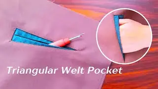 Triangular Welt Pocket | Sewing tips and tricks