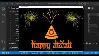 Happy DIWALI drawing in python turtle | Happy Diwali Coding Status | Learnonpy |