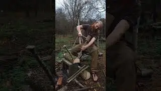 These little stools are easy to make and I can leave them along my trails. #bushcraft #handmade