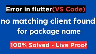 100% Fix - no matching client found for package name flutter