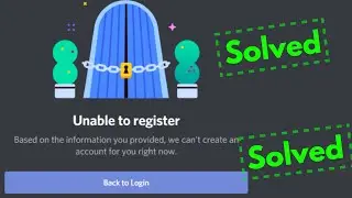 Fix Discord unable to register based on the information you provided | Create Discord Account