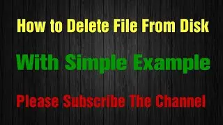 How to delete file from disk using java