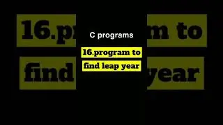 Program to find leap year