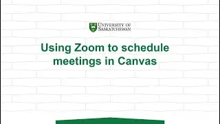 Using Zoom to schedule meetings in Canvas default