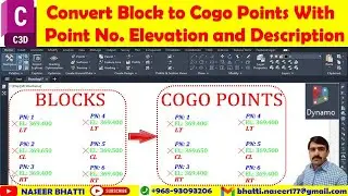 Convert Blocks to Cogo points in Civil 3d | Convert Blocks to Cogo points with Description civil 3d