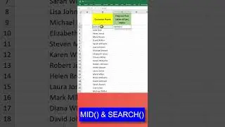 How to use MID and Search Function in 