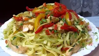 Вот как нужно готовить лапшу! Вкусный ужин за 20 минут с овощами и курицей в вкуснейшем соусе!