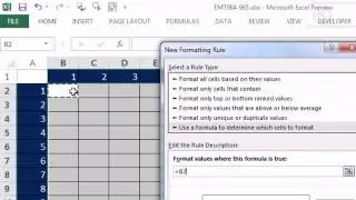 Excel Magic Trick 965: Conditional Formatting Green For Correct Multiplication Table Answer